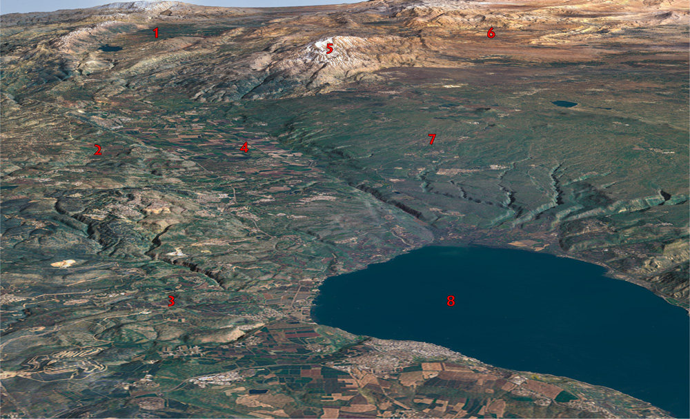 Northern Israel Satellite Map