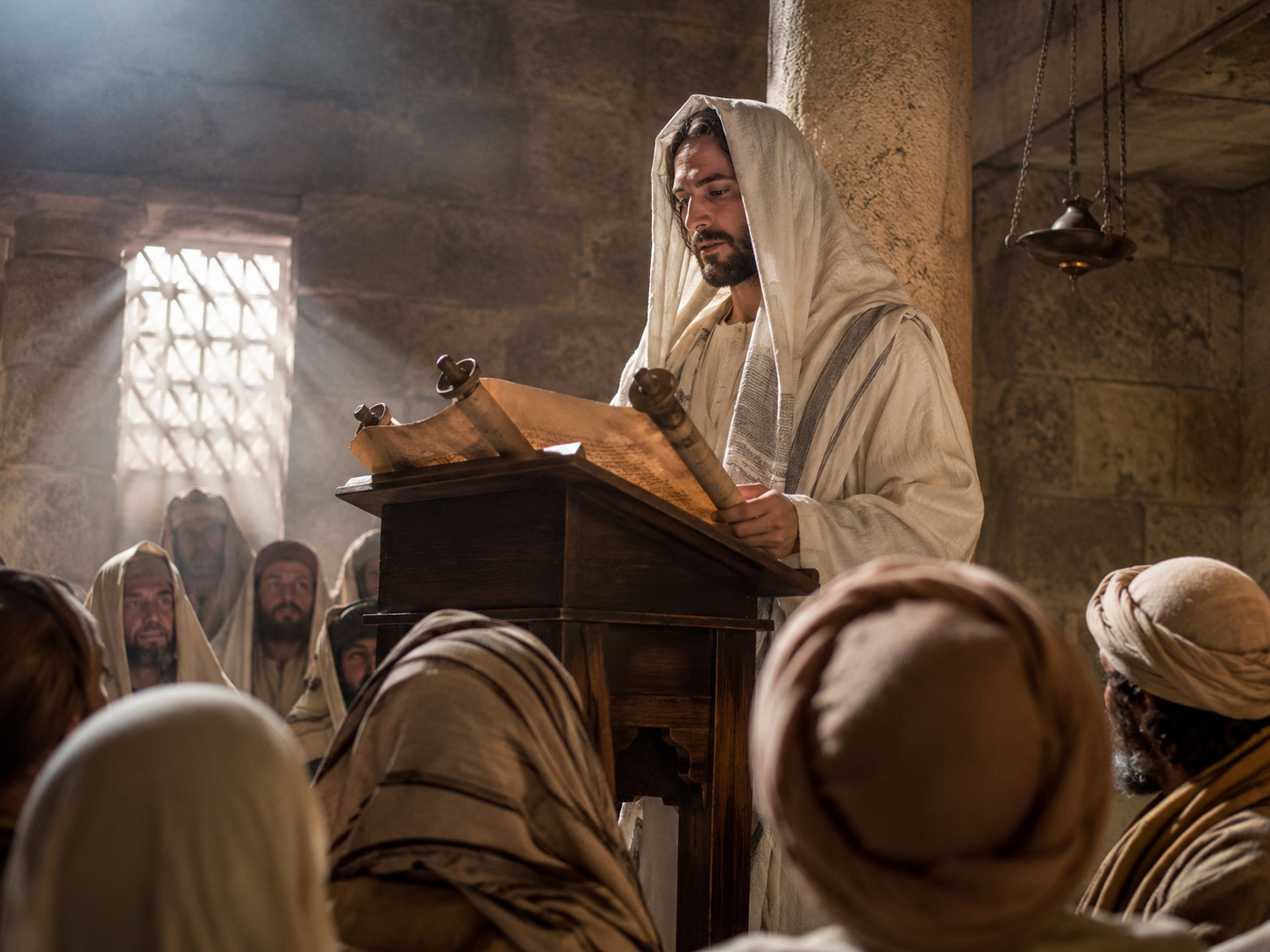 Jesus reading Isaiah in Nazareth